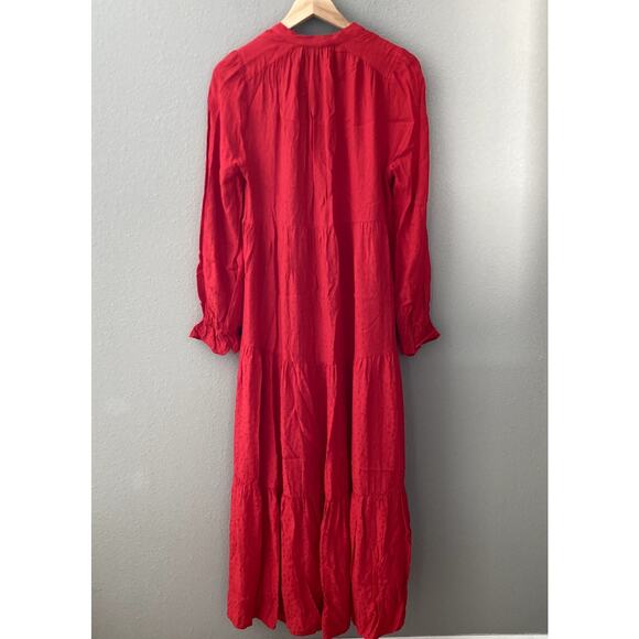 Maeve Anthropologie Wendy Tiered Maxi Dress - Red - Small - Picture 7 of 7